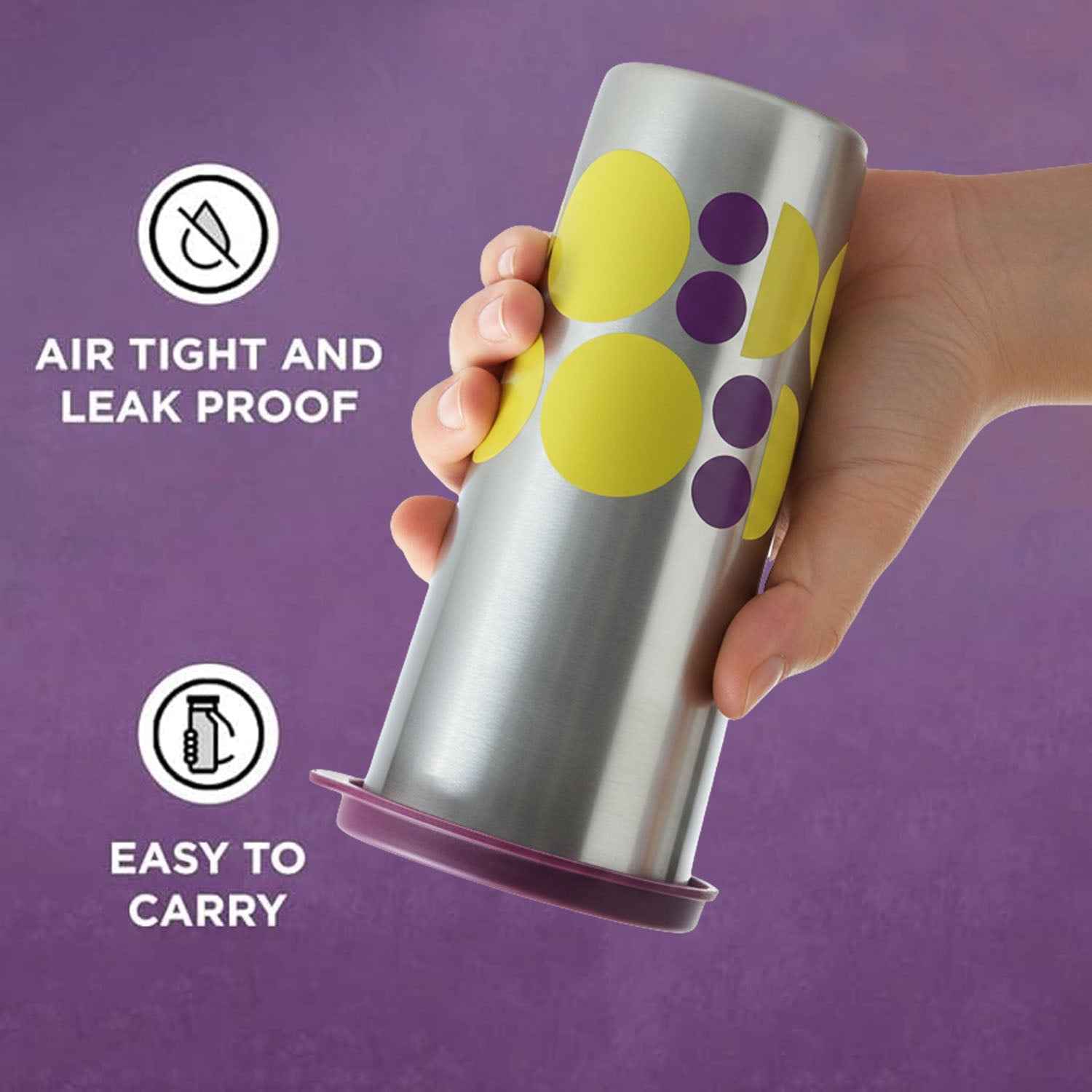 Stainless Steel Travel Tumbler 600 ML – Spill-Proof & Ergonomic
