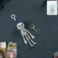 Skeleton Doll Keychain – Movable Skeleton with Metal Hook for Bag & Keys