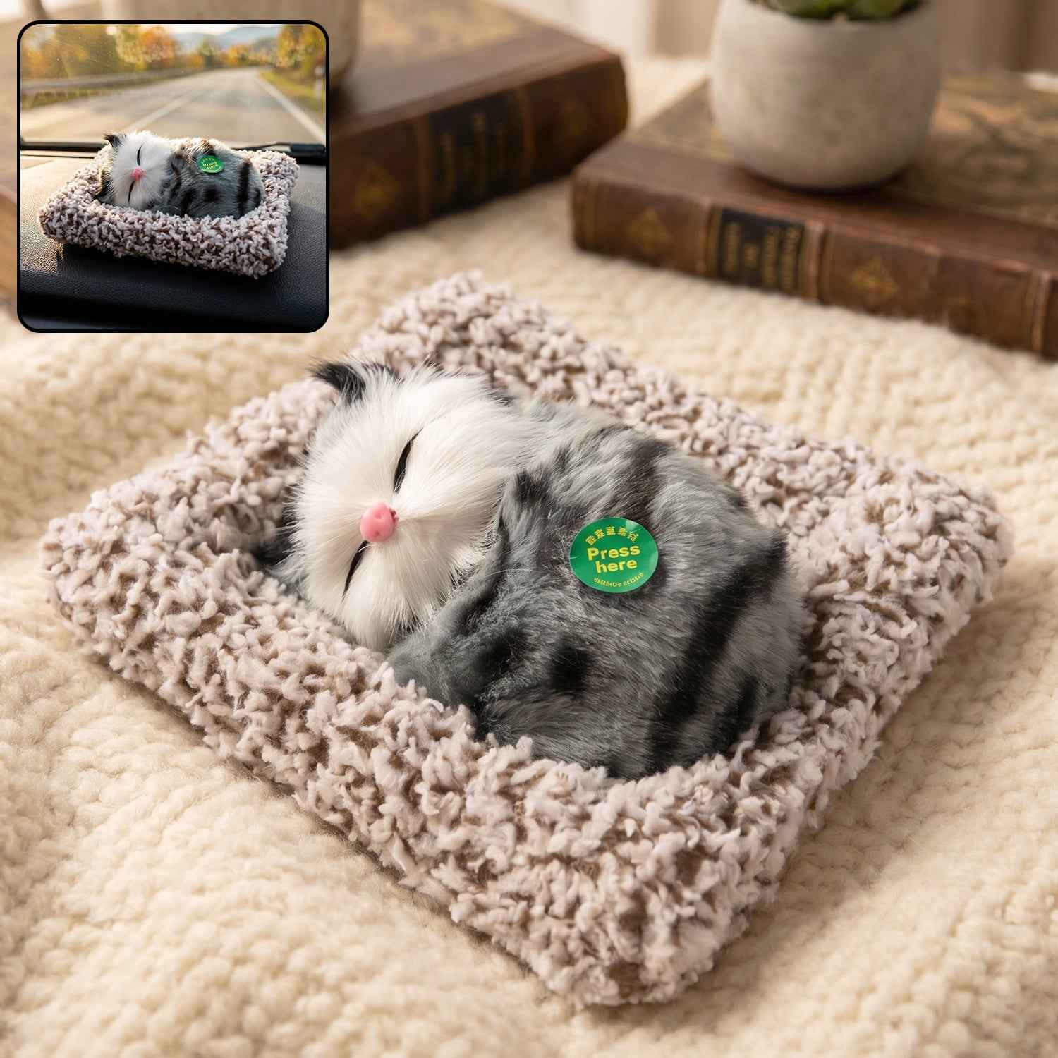 Cute Plush Cat Showpiece Ð Perfect for Car & Home Decor