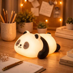 Sleeping Panda LED Night Light, Cute Silicone Bedside Lamp for Kids (1 Pc)