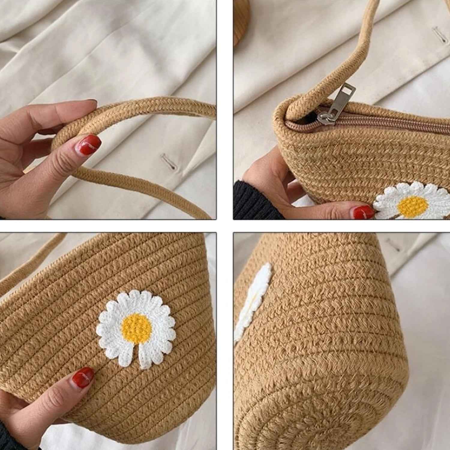 Jute Crossbody Bag – Lightweight Casual & Travel Essential