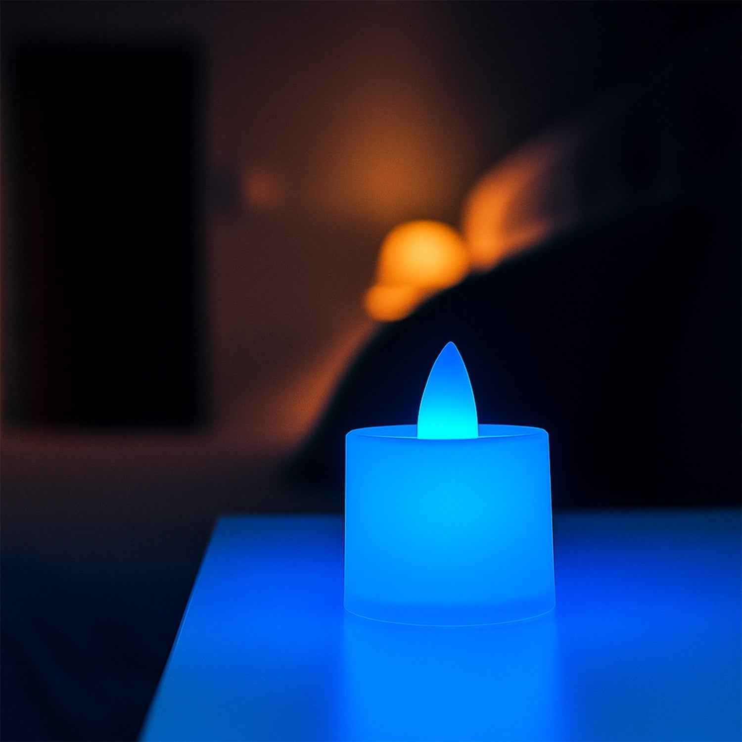 Blue LED Tea Light Candles – 24 Pc Flameless Decorative Lights