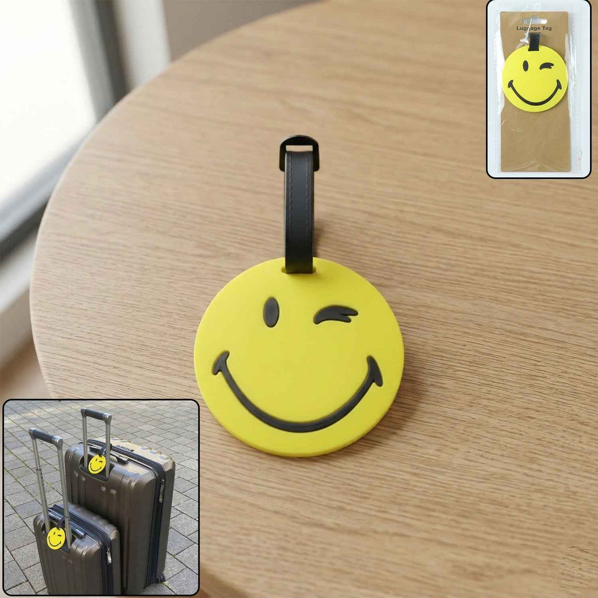 Luggage Tag – Bright Emoji Design for Easy Identification