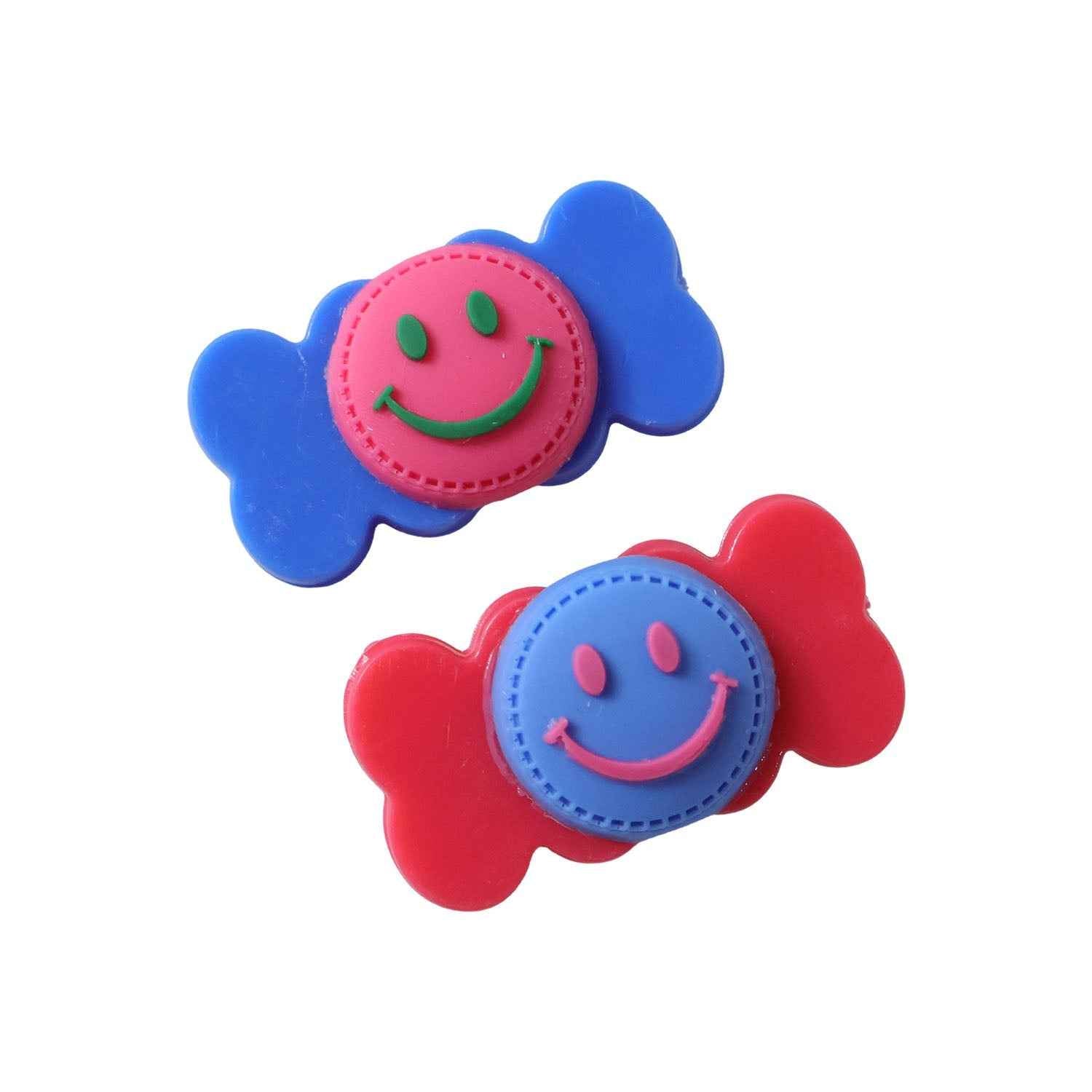Smiley Candy Hair Clips – Cute Decorative Set of 4 for Daily Wear