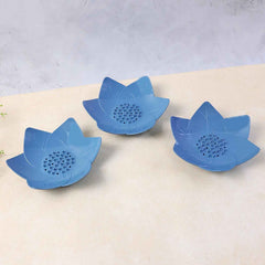 Lotus Blossom Soap Holder Set – 3-Piece Fast Drain Soap Dish