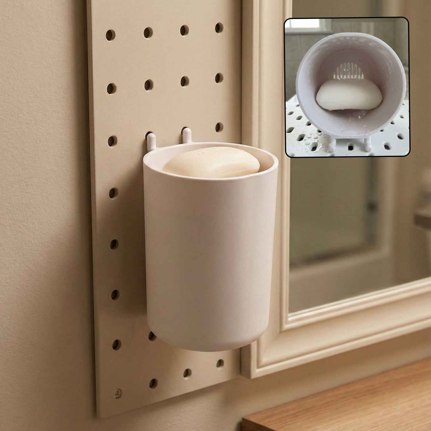 Soap Box with Drainage – Plastic Glass Shape Soap Holder