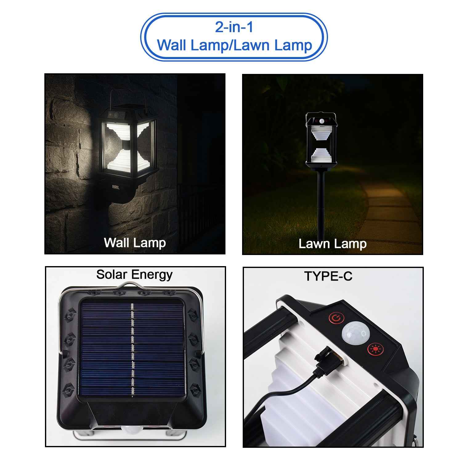Solar Induction LED Wall Lamp – Motion Sensor Outdoor Light
