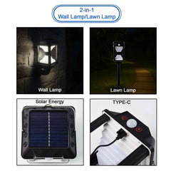 Solar Induction LED Wall Lamp – Motion Sensor Outdoor Light