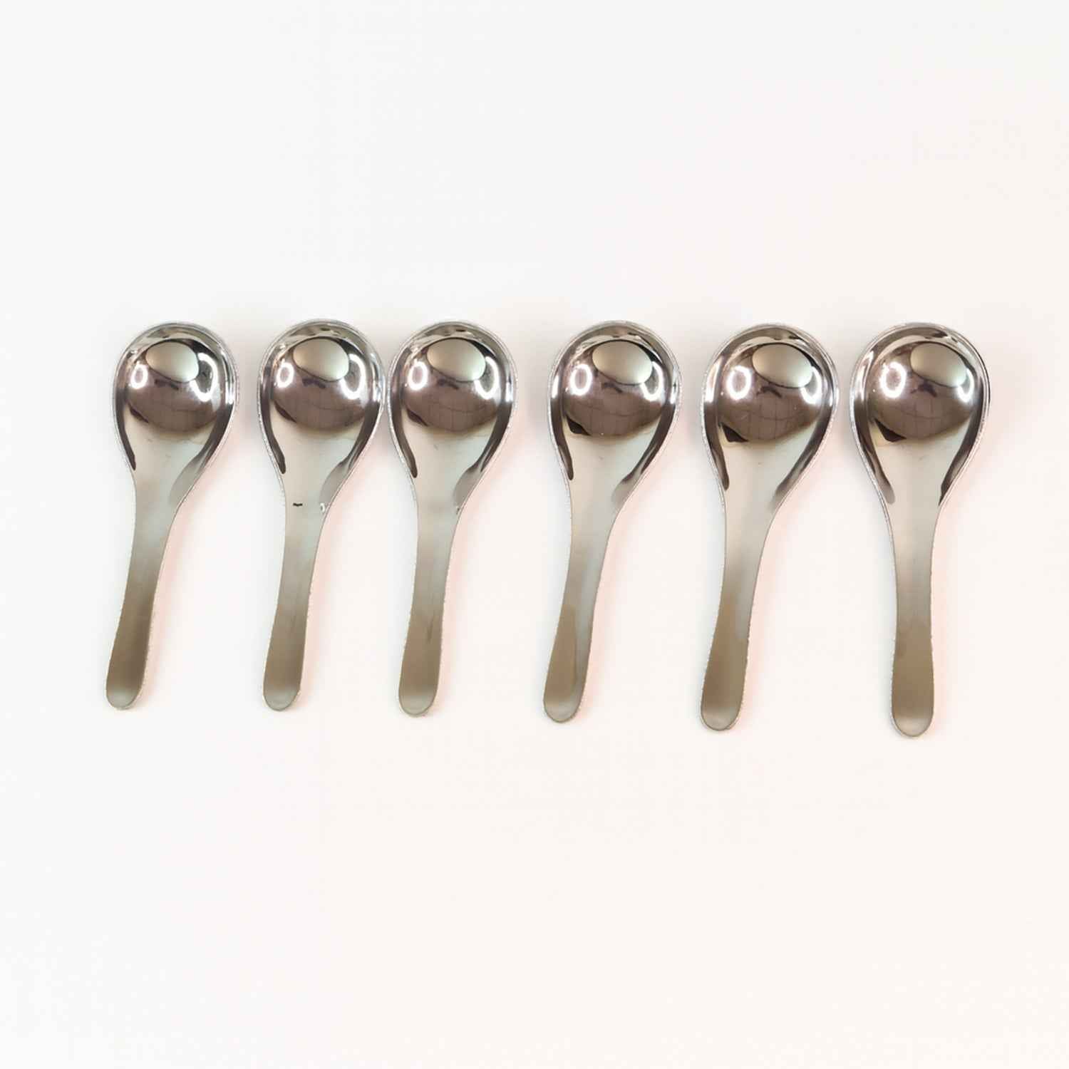 Stainless Steel Soup Spoon Set – Heavy Duty 6-Piece Dining Spoons