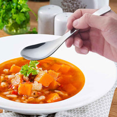 Stainless Steel Soup Spoon Set – Heavy Duty 6-Piece Dining Spoons
