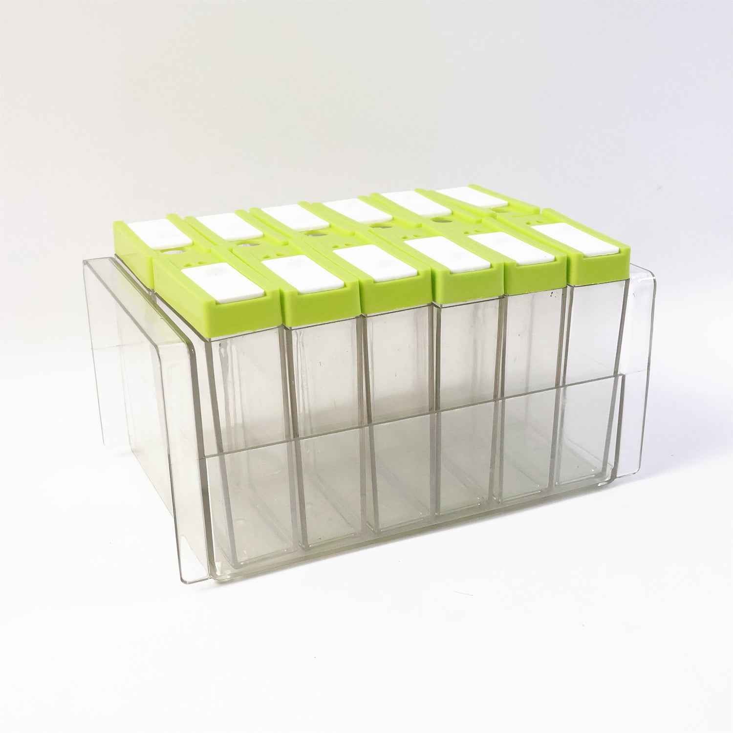 Transparent Spice Rack with Stand – 12-Piece Modular Set
