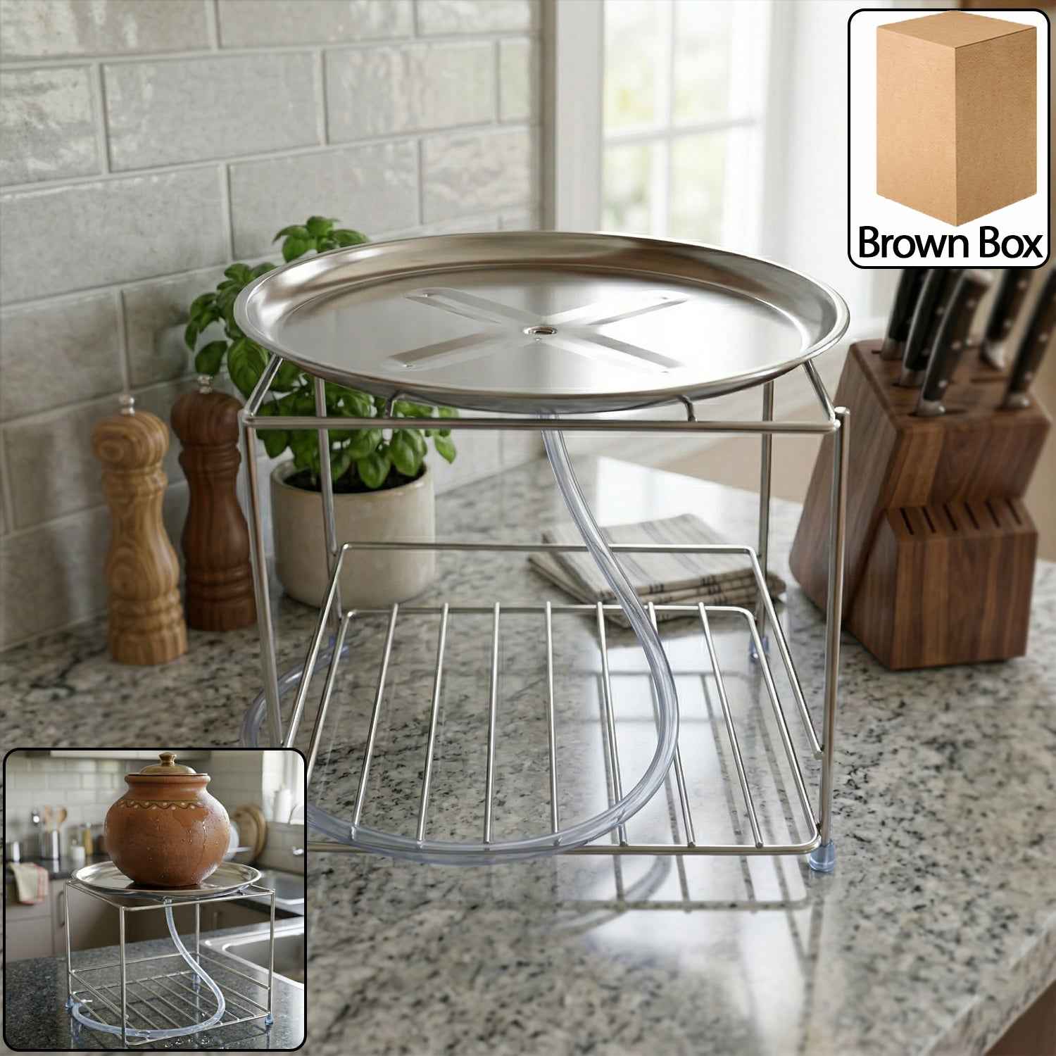 Multipurpose Stainless Steel Utensils Stand – Space-Saving Organizer