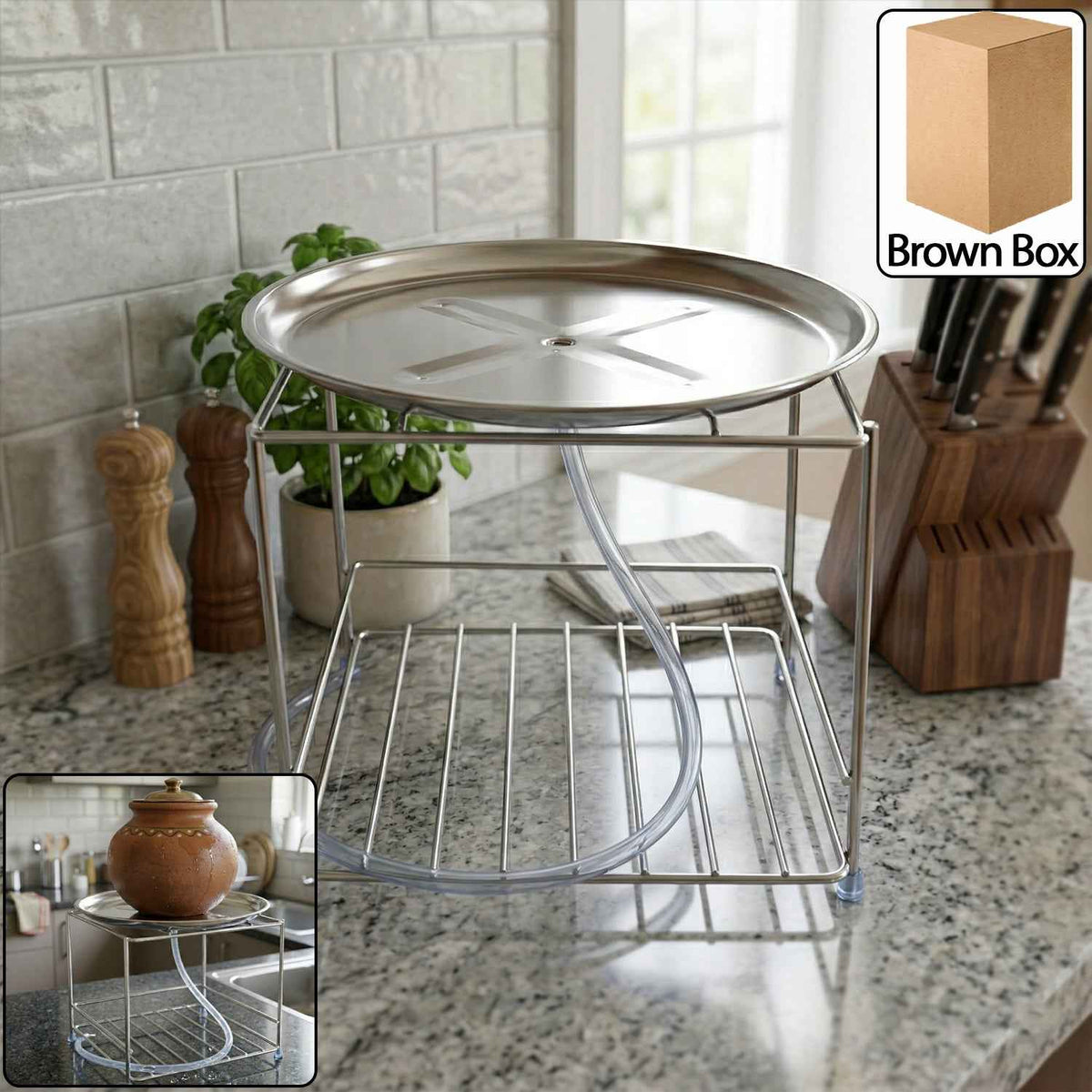 Multipurpose Stainless Steel Utensils Stand – Space-Saving Organizer