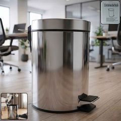 Stainless Steel Pedal Dustbin Ð Compact & Hygienic Waste Disposal