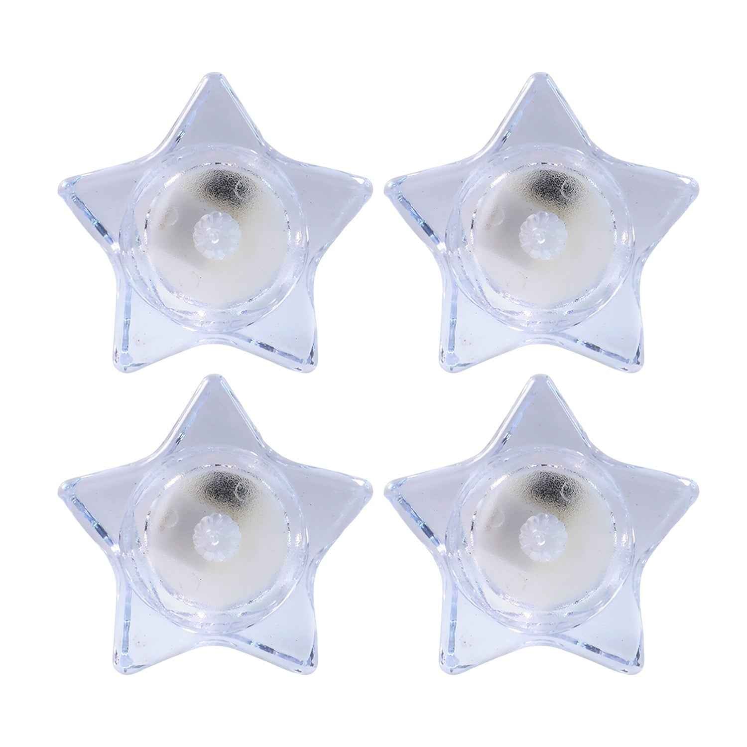 Star-Shaped LED Candles – Flameless Decorative Tealight Set