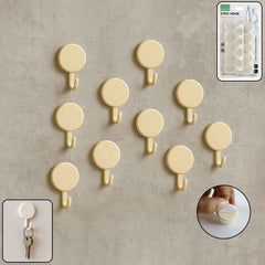 Self Adhesive Wall Hooks – No Drill, Strong Hold 10 Pack