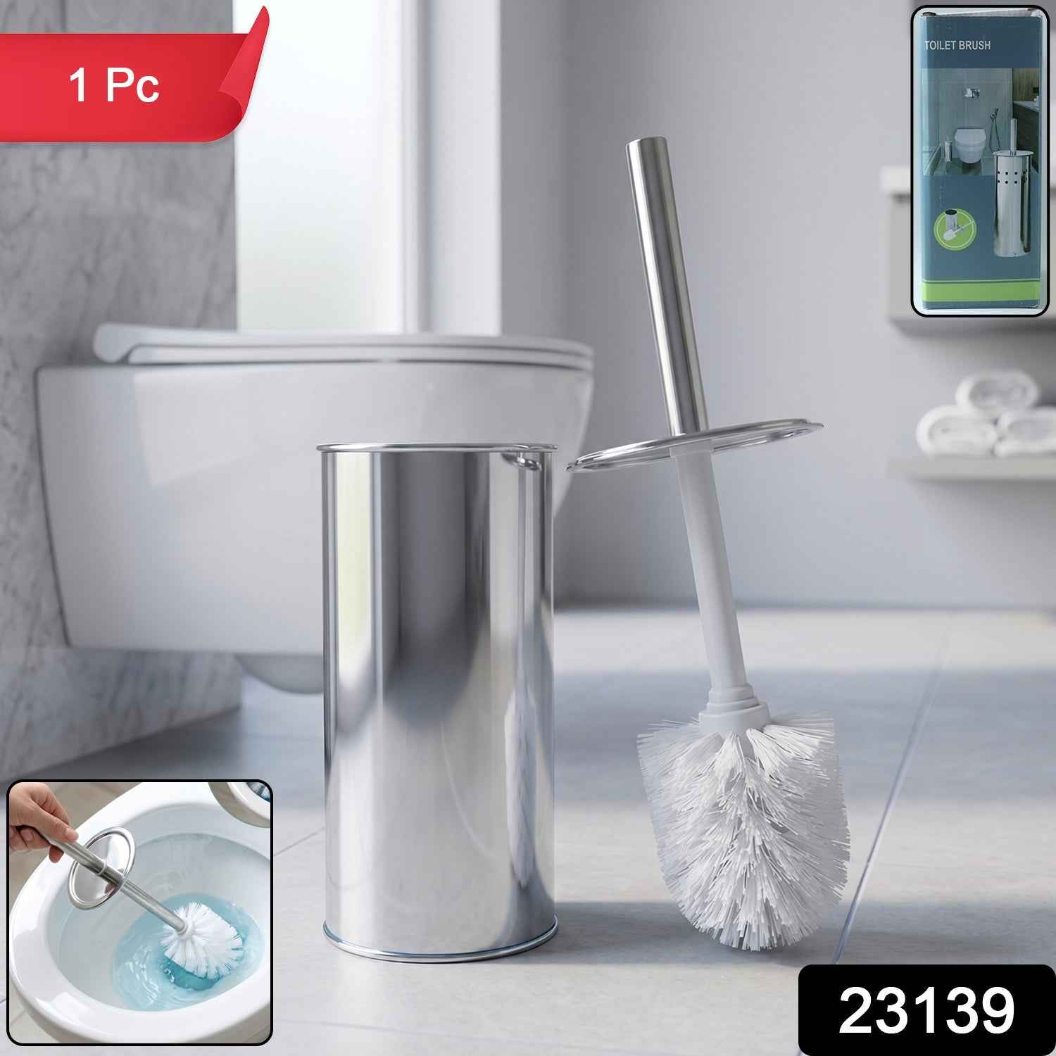 Toilet Cleaning Brush Ð Durable with Long Handle and Holder