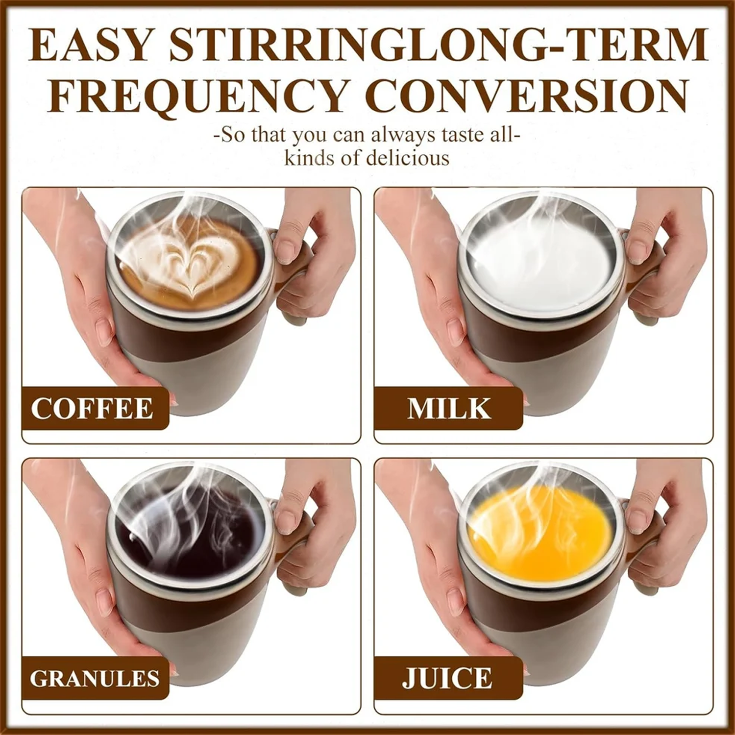 Self-Stirring Coffee Mug – Magnetic Auto-Mix Travel Mug | Mug Wala