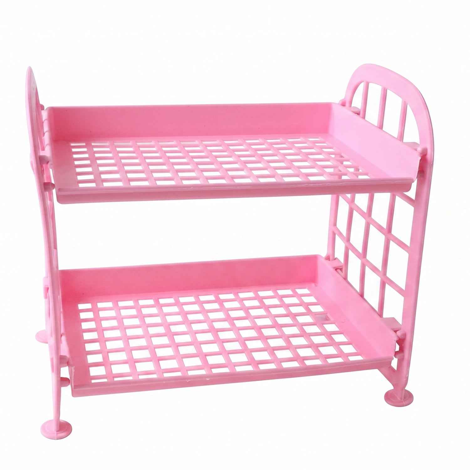 Small Plastic Storage Rack Ð Space-Saving 2-Tier Organizer
