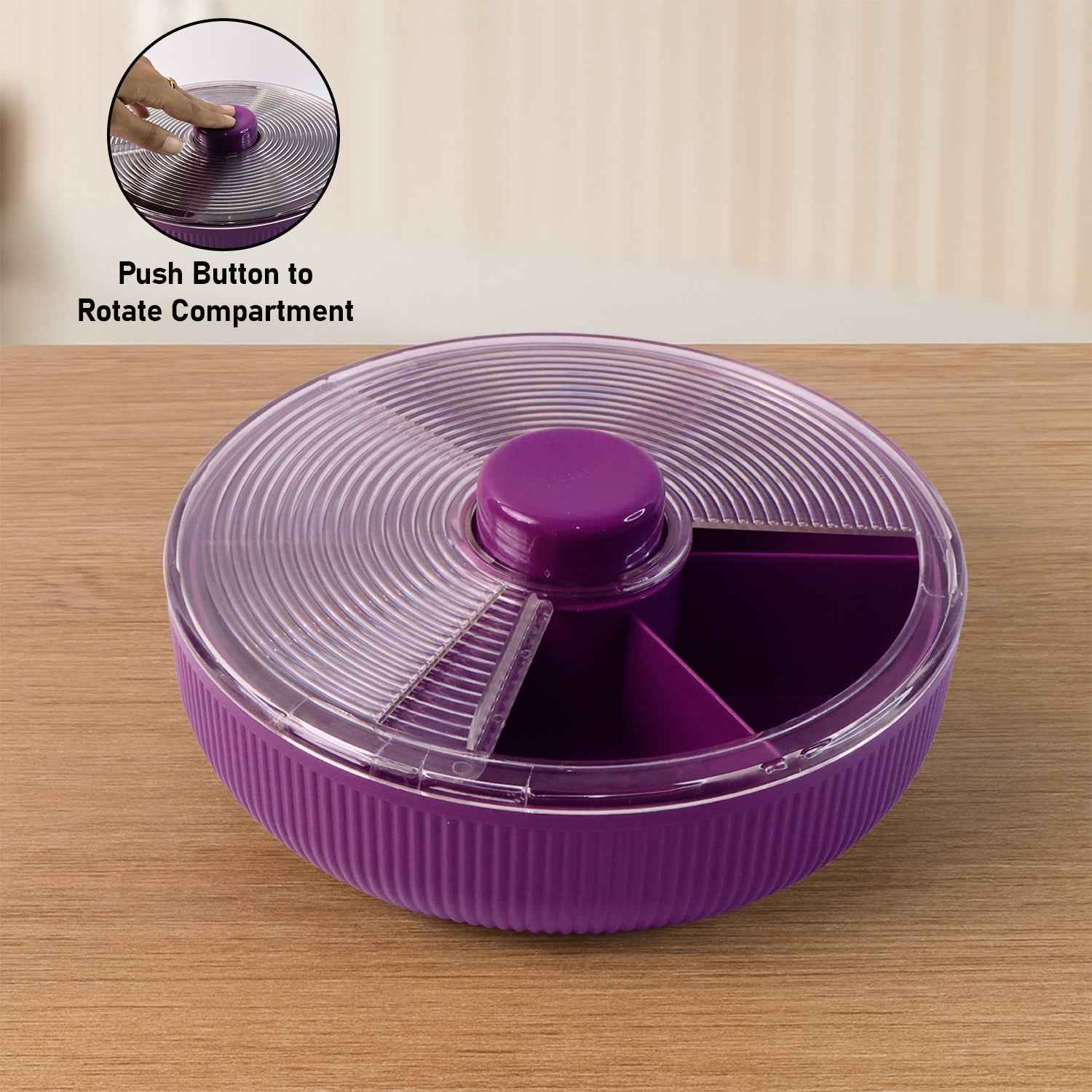 Rotating Dry Fruit Storage Container – Multipurpose Snack Organizer