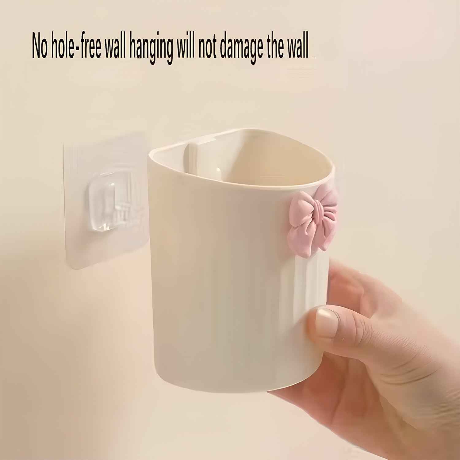 Wall-Mounted Toothbrush Holder – Butterfly Design & Strong Adhesive