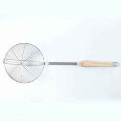 Stainless Steel Frying Skimmer Ð Long Handle for Safe Cooking