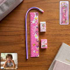 Kids Stationery Set Ð Fun Pink Design for School & Gifting