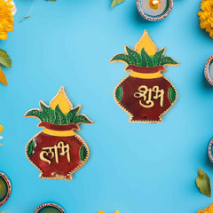 Shubh Labh Kalash Wall Hangings – Traditional Prosperity Decor Set