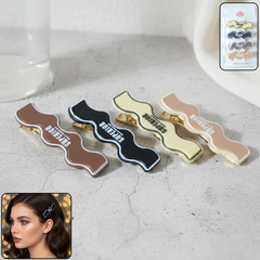 Premium Fashion Hair Clips – Superior Curved Snap Hold Set