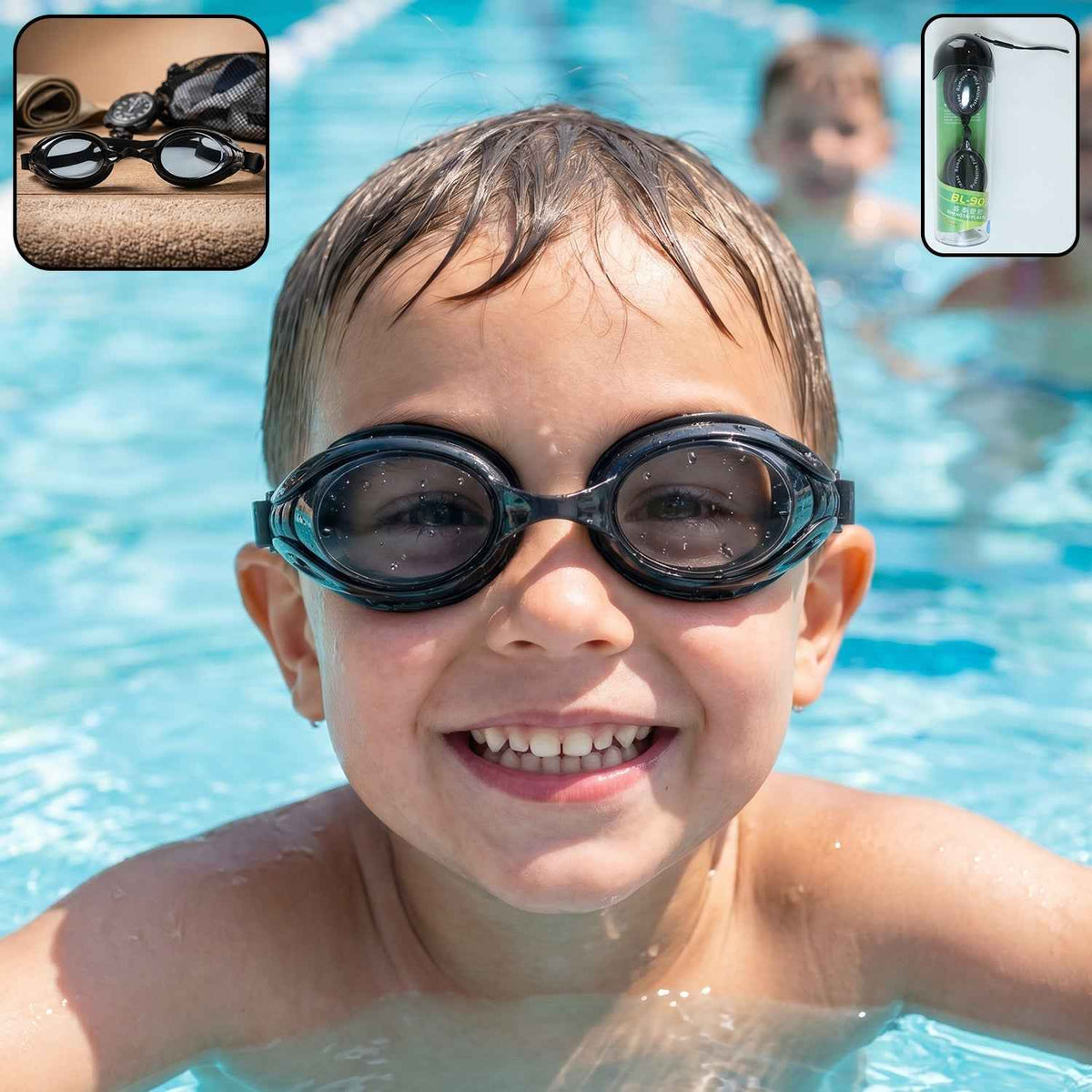 Kids Swimming Goggles Ð Anti-Leak Design & Adjustable Fit