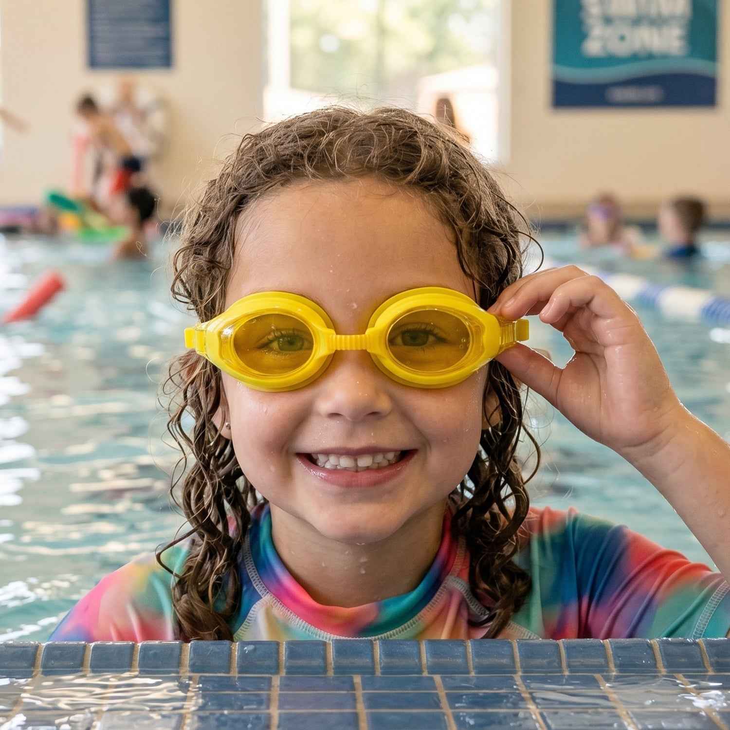 Kids Colorful Swimming Goggles Ð Leakproof, Adjustable Fit