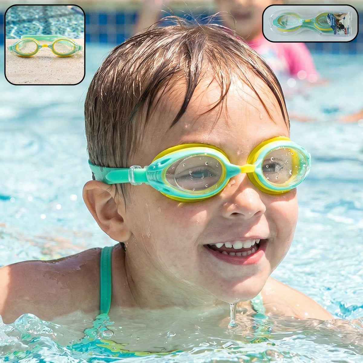 Kids Dual Color Swimming Goggles Ð Comfortable Fit & Clear Vision
