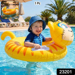 Kids Inflatable Tiger Swim Ring Ð Safe Water Play Float for Kids