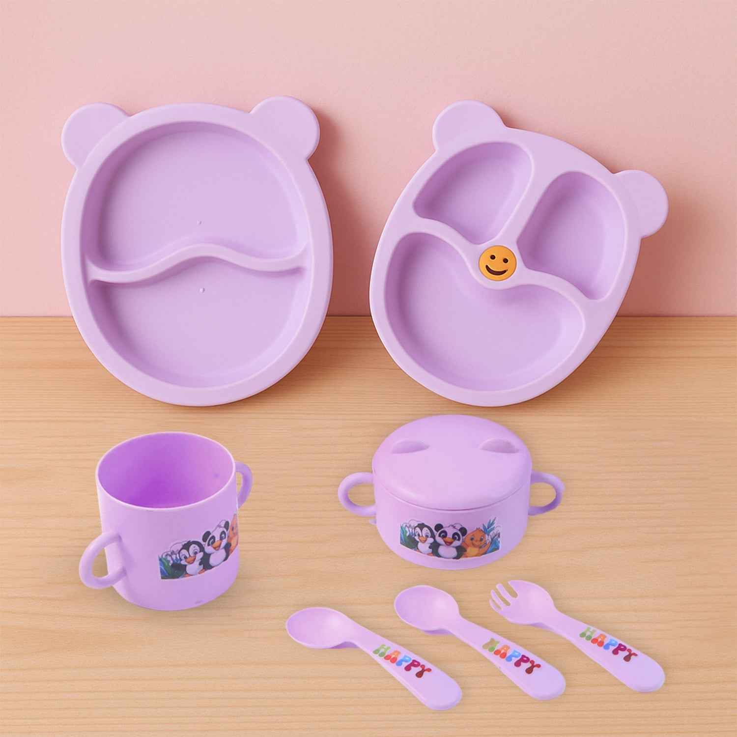 Children’s Tableware Dining Set – Durable Panda Print Meal Kit