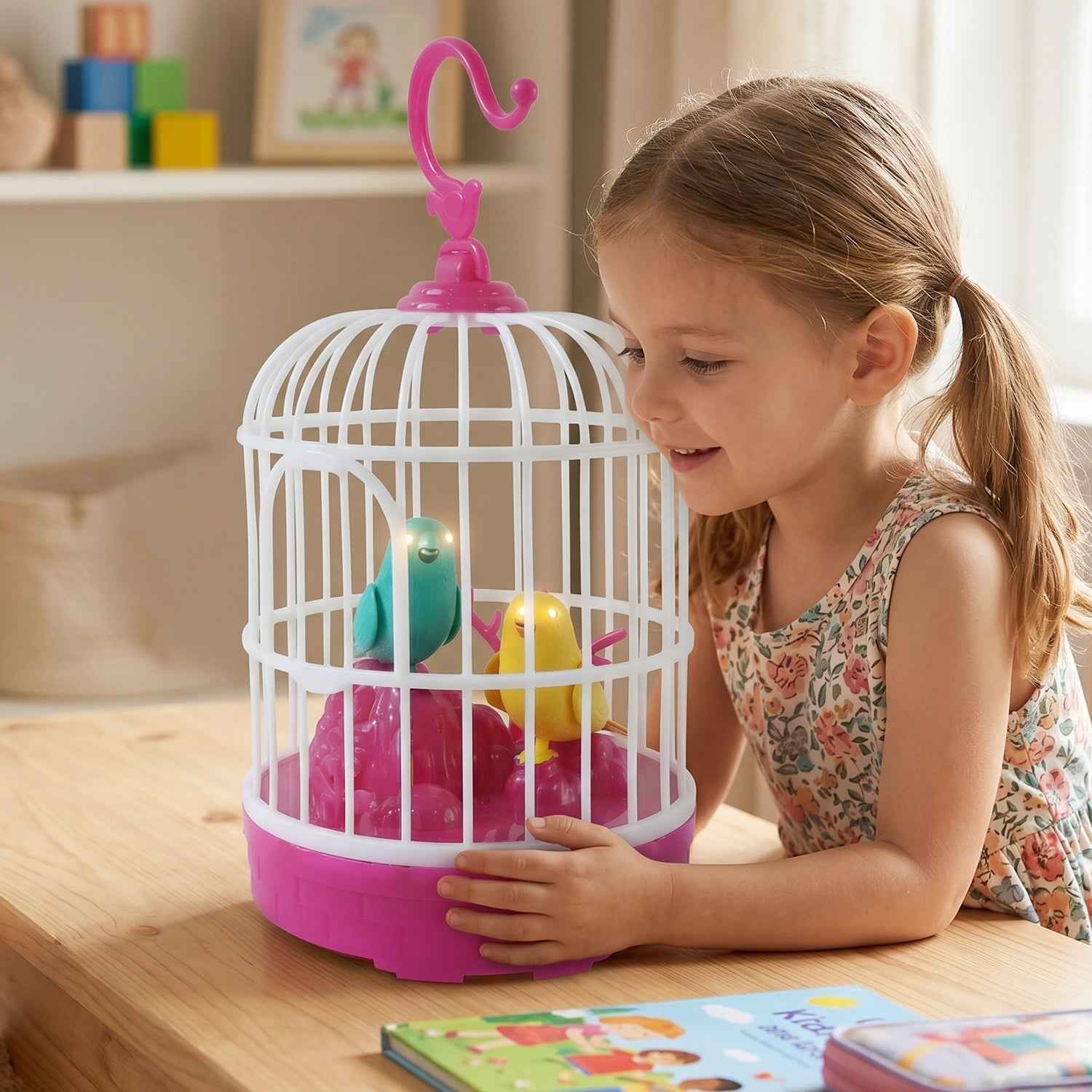 Kids Talking Bird Cage Toy – Interactive Sound & Repeats Fun