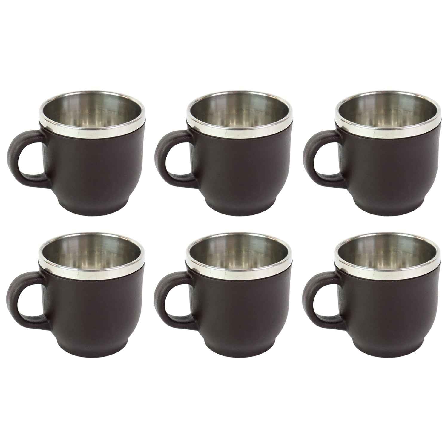 Stainless Steel Cappuccino Mugs – Double Wall Insulated 100ML Set