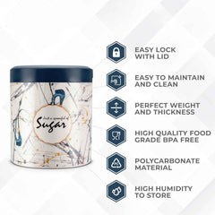 Plastic Tea Coffee Sugar Storage Set – Airtight & Stylish 3 Pc