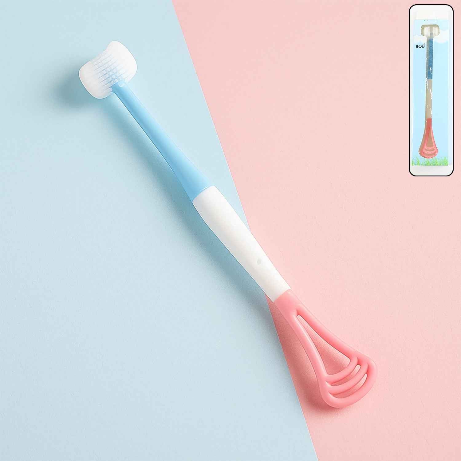 Baby Tongue Cleaner – Soft Silicone 2-in-1 Oral Massager