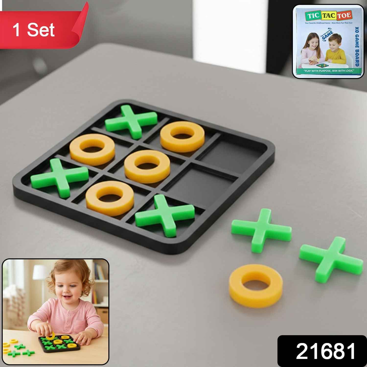 Classic Tic Tac Toe Board Game – Fun & Educational Set for Kids