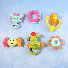 Baby Rattle Set – 6-in-1 Sensory Development Toys