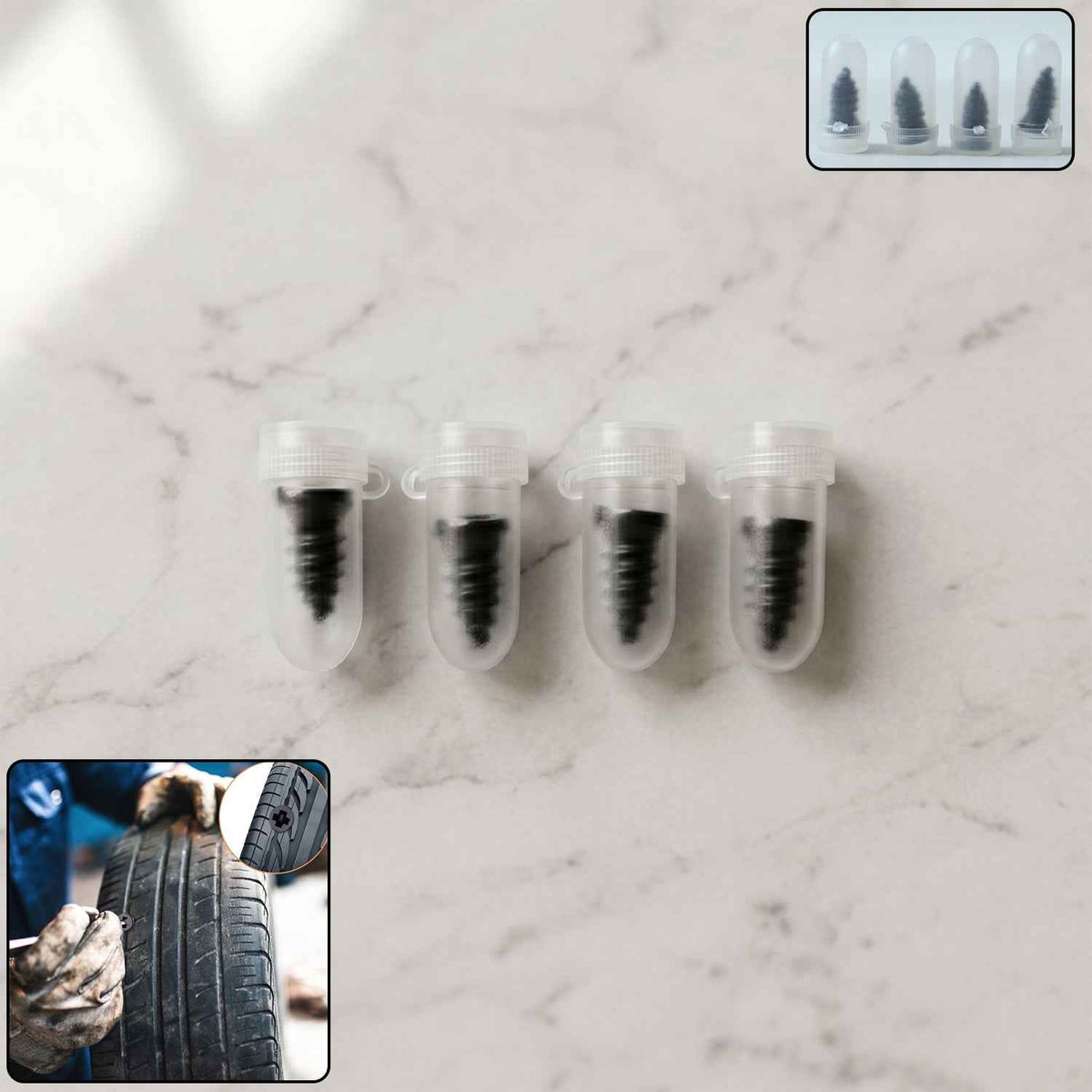 Car & Bike Tubeless Tire Repair Nails Ð Emergency Quick Fix Kit