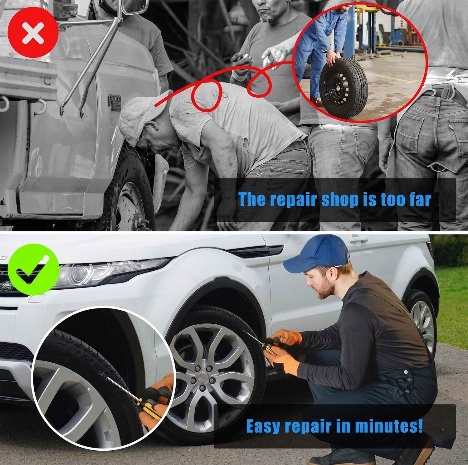 Tubeless Tire Repair Nails Ð Quick Fix for Car & Bike Punctures