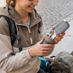 Travel Toothbrush Holder Ð Compact & Leakproof with Foldable Glass