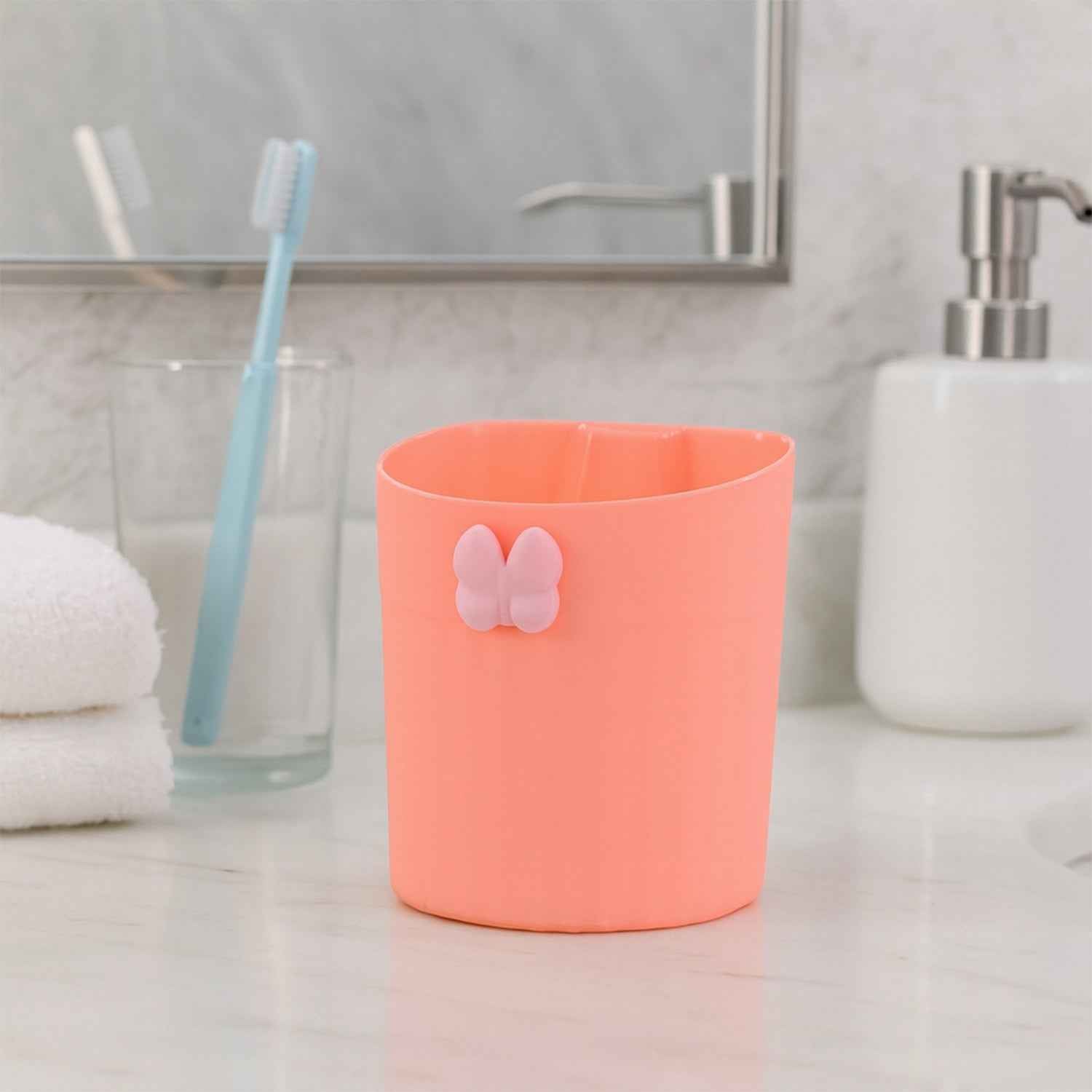 Wall-Mounted Toothbrush Holder – Butterfly Design, 2 Pc Set
