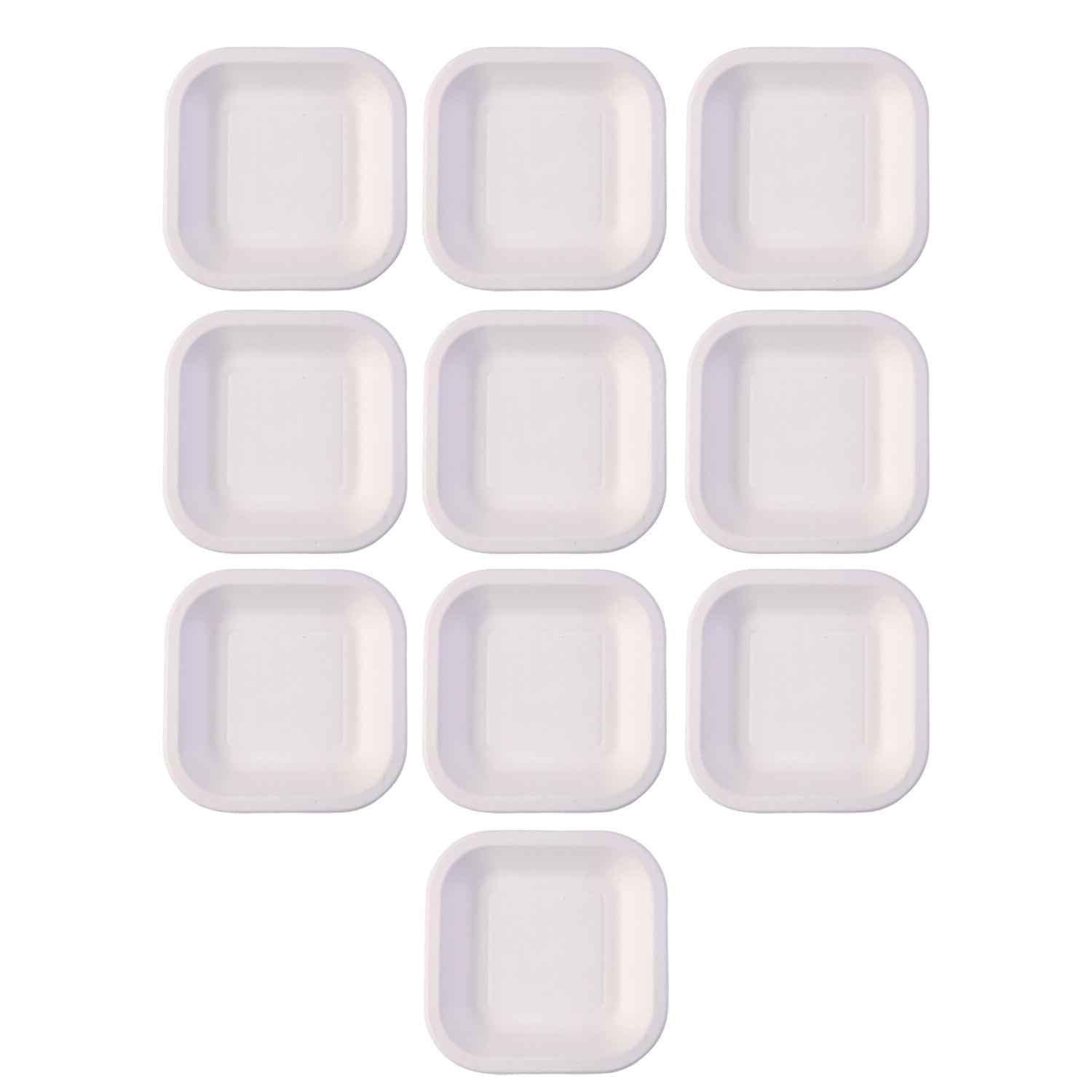 Disposable Food Tray Set – Square, 10 Pieces for Easy Serving