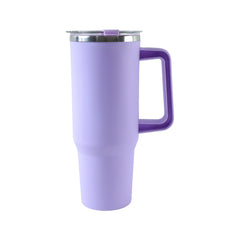 Close-up view of insulated mug