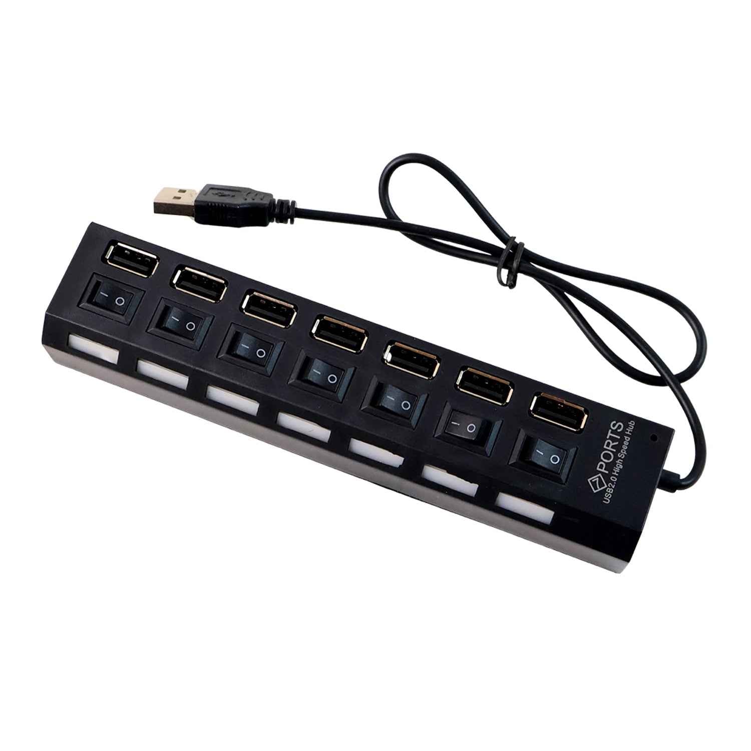 7 Port USB Hub – 7-in-1 Individual Switches, LED Indicators | Compshop