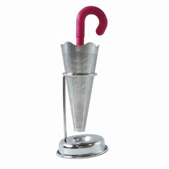 Stainless Steel Tea Strainer – Umbrella Design & Drip Tray | Siplix