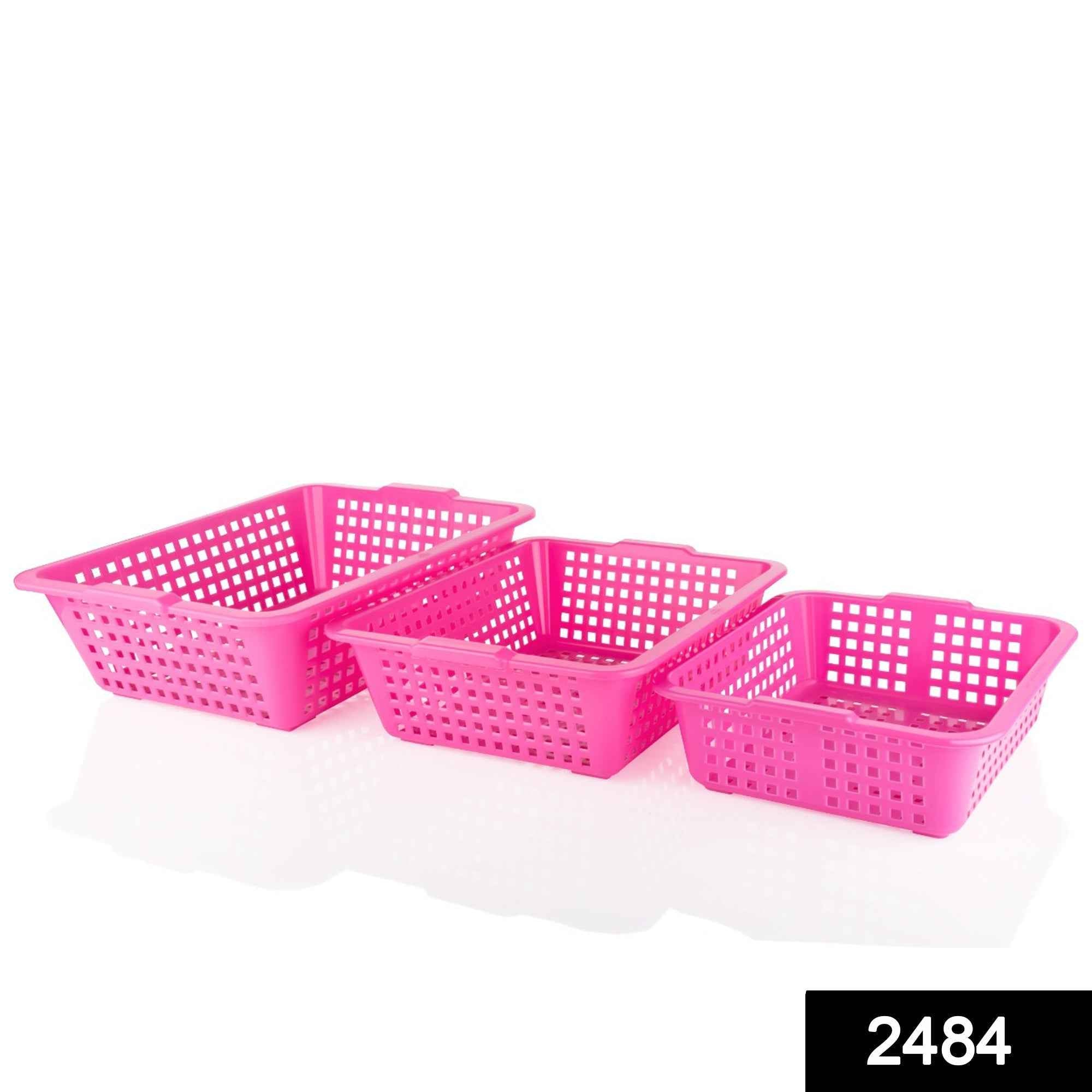 Plastic Cane Fruit Baskets – Set of 3 Sizes | Tidy Table