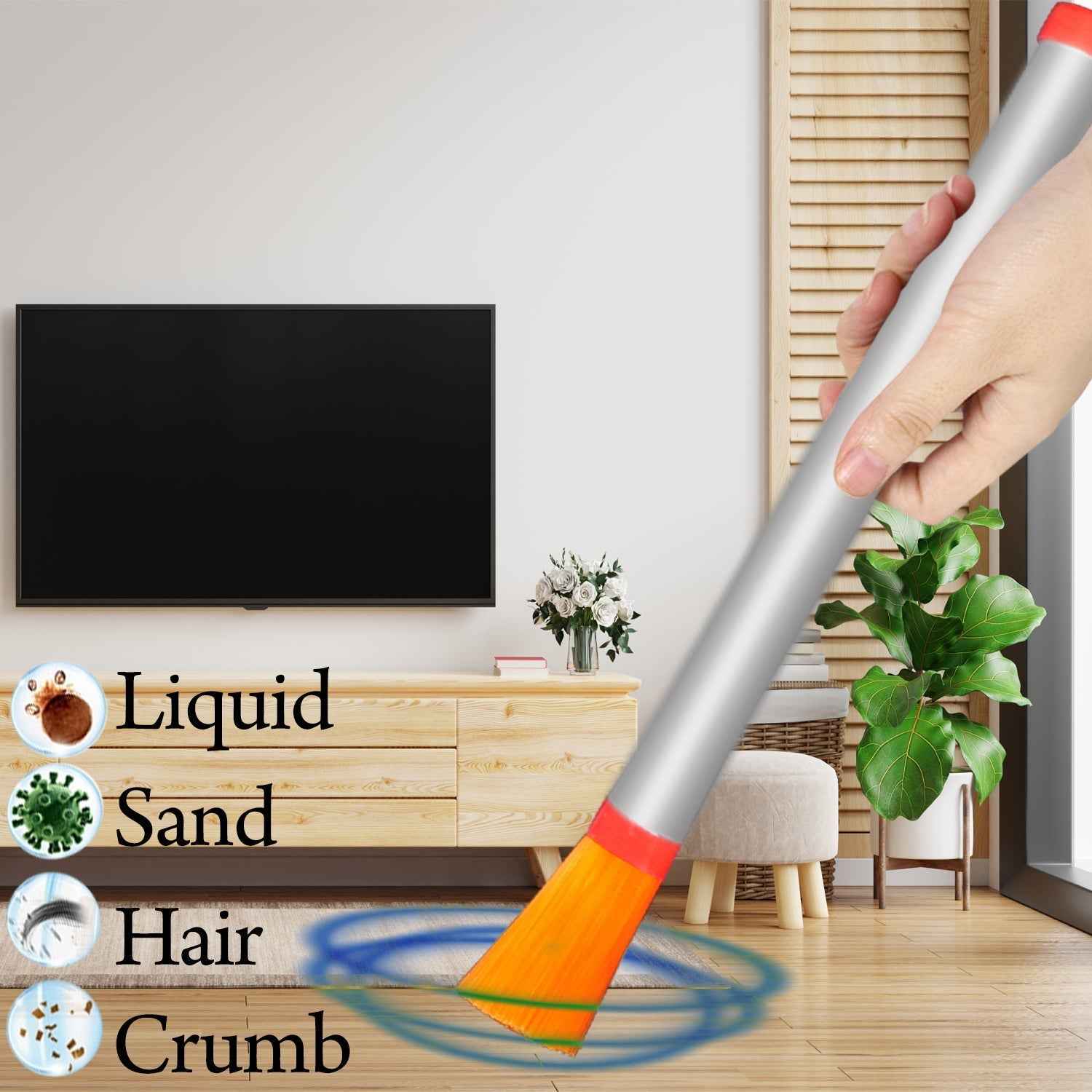 Dust Cleaning Brush – Steel Handle, Deep Clean | Velvet Wipe